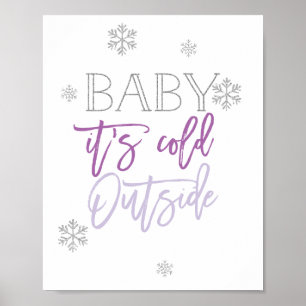 Baby Det är Kallet utanför SILVER GLITTER LILA Poster