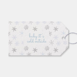 Baby Det är Kallet utanför Snowflake Tack Presentetikett
