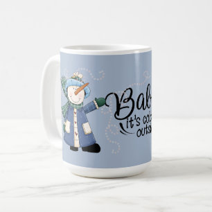 Baby Det är Kallet utanför - två Land Snögubbar Kaffemugg