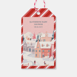 Baby Det är Kallet utanför Vinter-temat babydusch Presentetikett