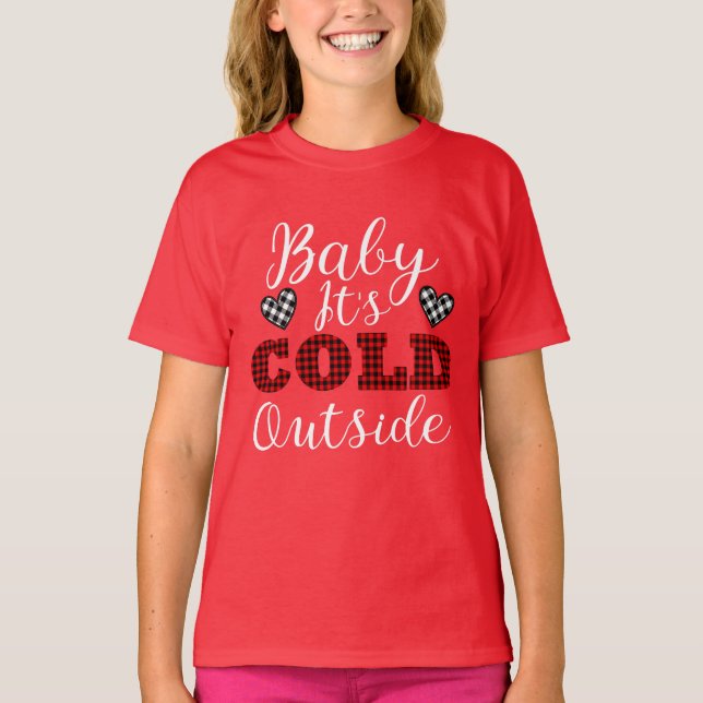 Baby Det är Kallet utanför vintern T Shirt (Framsida)