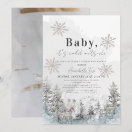 Baby Det är Kallet utanför Vinterskogshuggans baby Inbjudningar