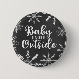 Baby Det är Kallet utanför vintersnöflummen Knapp