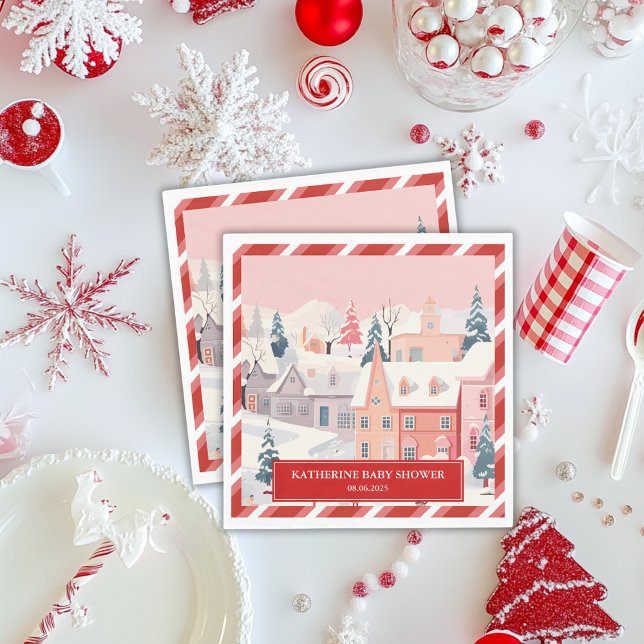 Baby Det är Kallet utanför Winter-tjejen Babydusch Pappersservett (Skapare uppladdad)