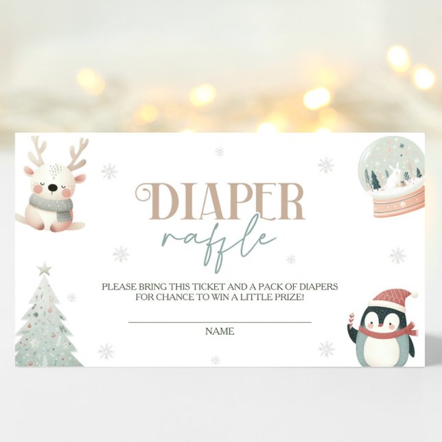 Baby det är kallt ute Baby Shower Blöja Lotteri Tilläggskort (Skapare uppladdad)
