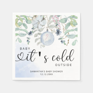 Baby det är kallt ute baby shower inbjudan pappersservett