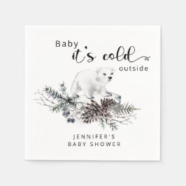 Baby det är kallt ute baby shower pappersservett