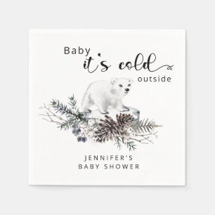 Baby det är kallt ute baby shower pappersservett