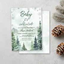 Baby det är kallt ute Könsneutral baby shower