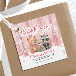 Baby det är kallt ute Rosa Skog Bebis Shower Gåvor Etiketter