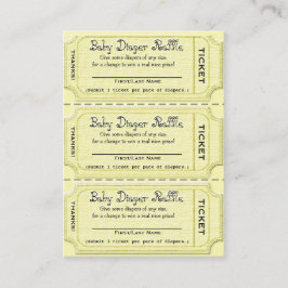 Baby Diaper Raffle Biljett Tilläggskort