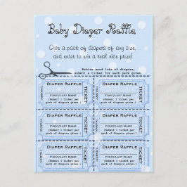 Baby Diaper Raffle Biljett Vykort