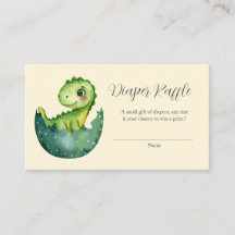 Baby Dino Baby Shower Diaper Raffle Biljett
