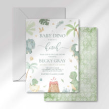 Baby Dino Baby Shower Inbjudan