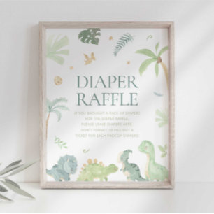 Baby Dino Baby Shower Momosa Pub-tecken Poster