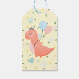 Baby Dino-Födelsedagsfestens favoriter Presentetikett