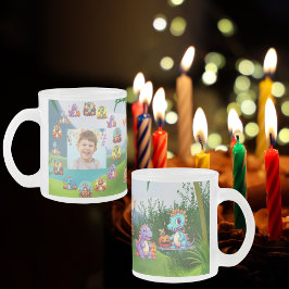 Baby Dino Frosted Mugg för barn Birthday Favor