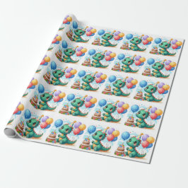 Baby Dino Gift Wrap Papel de regalo Presentpapper
