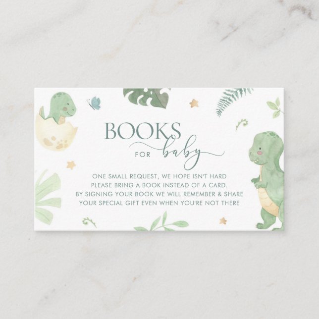 Baby Dino Hatching Snart, ta ett Bok-kort Tilläggskort (Framsida)