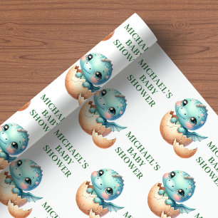 Baby Dino Kläcks Snart Presentpapper Baby Shower