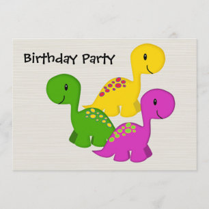 Baby Dino-provdockor Inbjudningar
