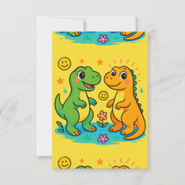 Baby Dino Välkomstkort Tack Kort