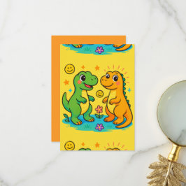 Baby Dino Välkomstkort Tack Kort