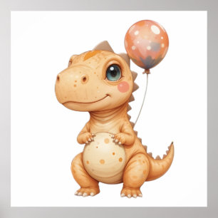 Baby Dino Wall Art - Nursery decor Poster