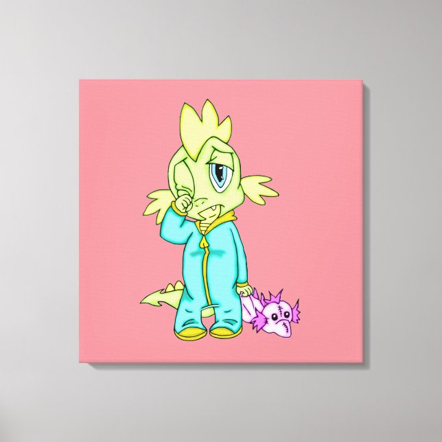 Baby Dinosaur 24 x 24 Canvastryck (Framsida)