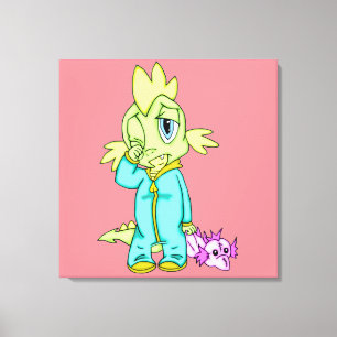 Baby Dinosaur 24 x 24 Canvastryck