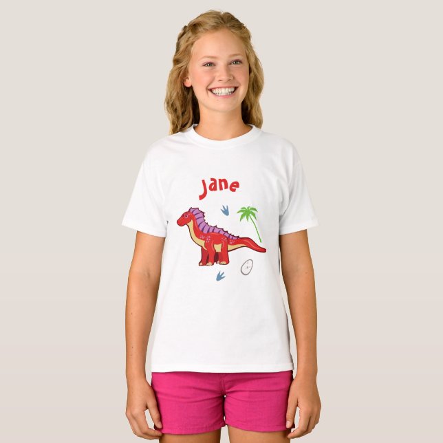 Baby Dinosaur Amargasaurus Tee Shirt (Hel framsida)