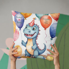 Baby Dinosaur Boys Personlig Birthday Kudde