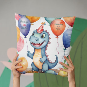 Baby Dinosaur Boys Personlig Birthday Kudde