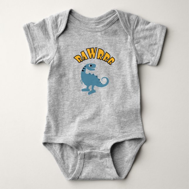 Baby Dinosaur Design - Baby Jersey Bodykostym T Shirt (Framsida)