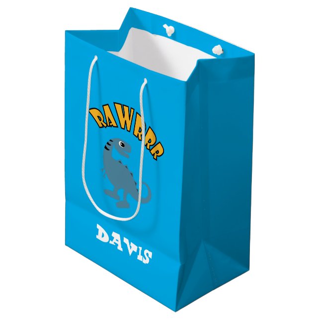 Baby Dinosaur Design - Gift Bag - Medium (Framsidan Vinklad)