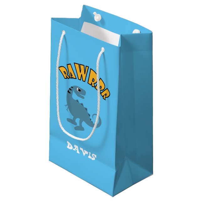 Baby Dinosaur Design - Gift Bag - Small (Framsidan Vinklad)