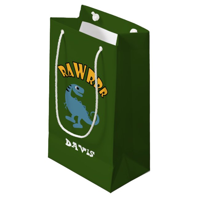 Baby Dinosaur Design - Gift Bag - Small (Framsidan Vinklad)