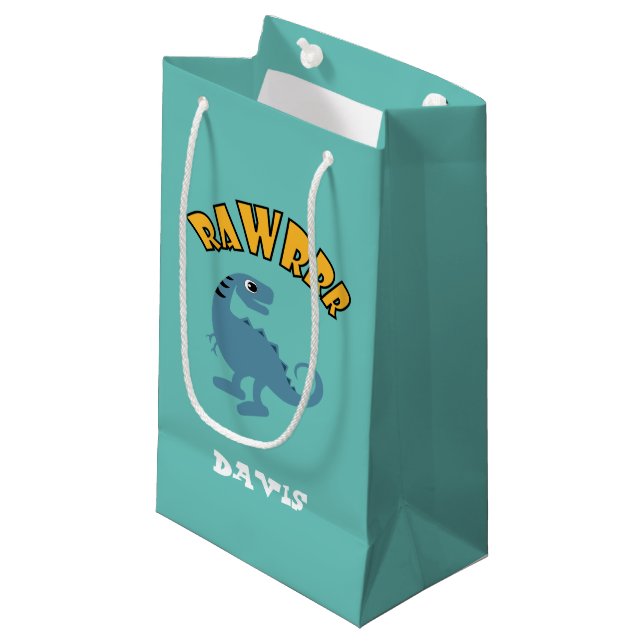 Baby Dinosaur Design - Gift Bag - Small (Framsidan Vinklad)