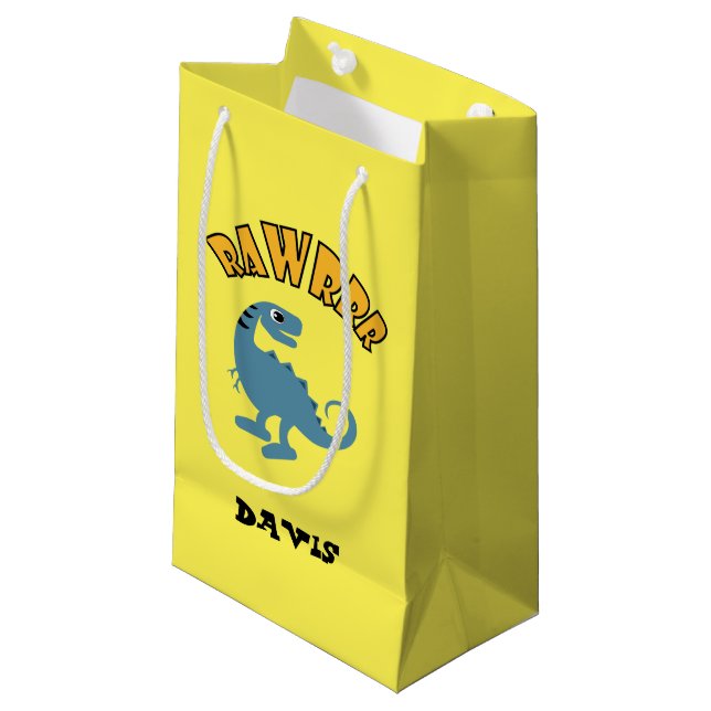 Baby Dinosaur Design - Gift Bag - Small (Framsidan Vinklad)