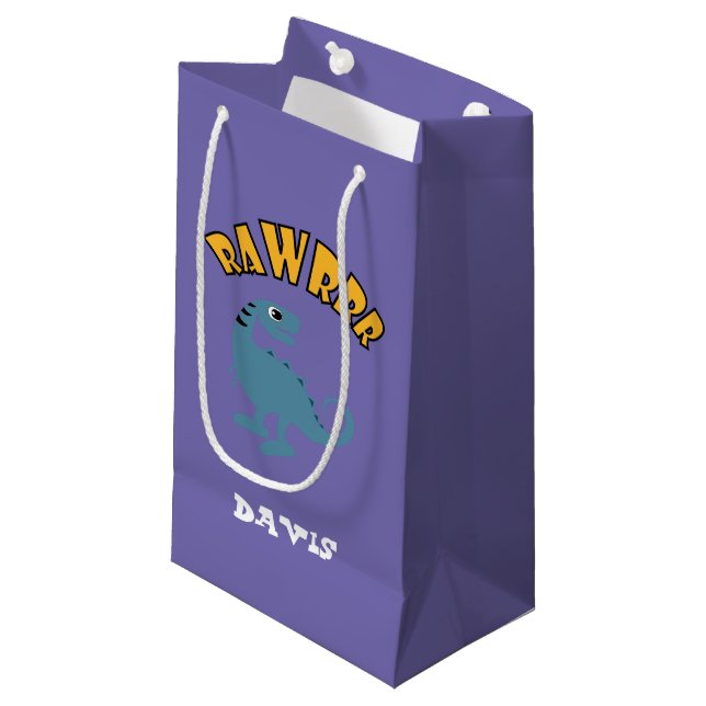 Baby Dinosaur Design - Gift Bag - Small (Framsidan Vinklad)