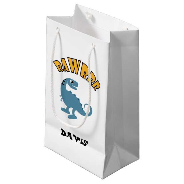Baby Dinosaur Design - Gift Bag - Small (Framsidan Vinklad)