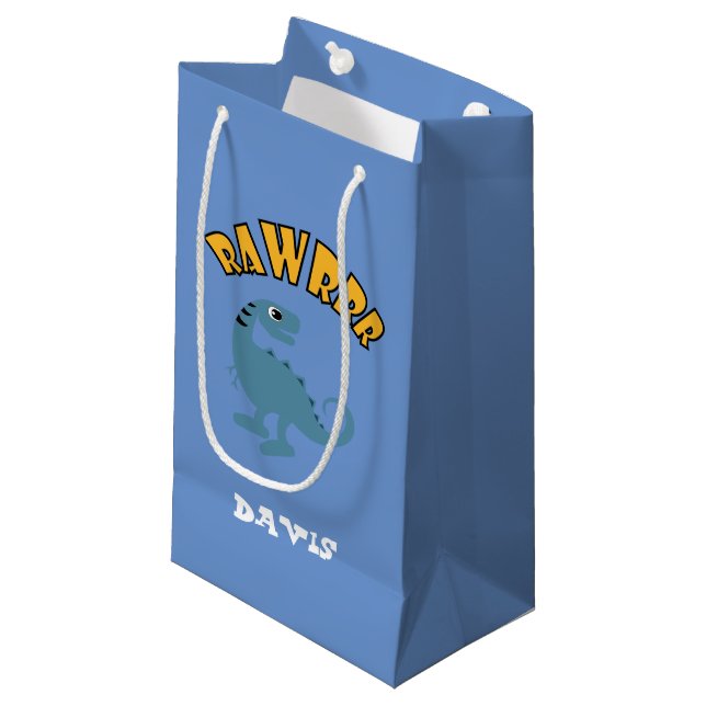 Baby Dinosaur Design - Gift Bag - Small (Framsidan Vinklad)