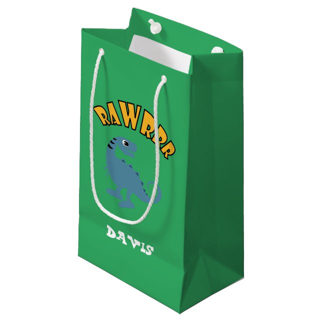 Baby Dinosaur Design - Gift Bag - Small (Framsidan Vinklad)