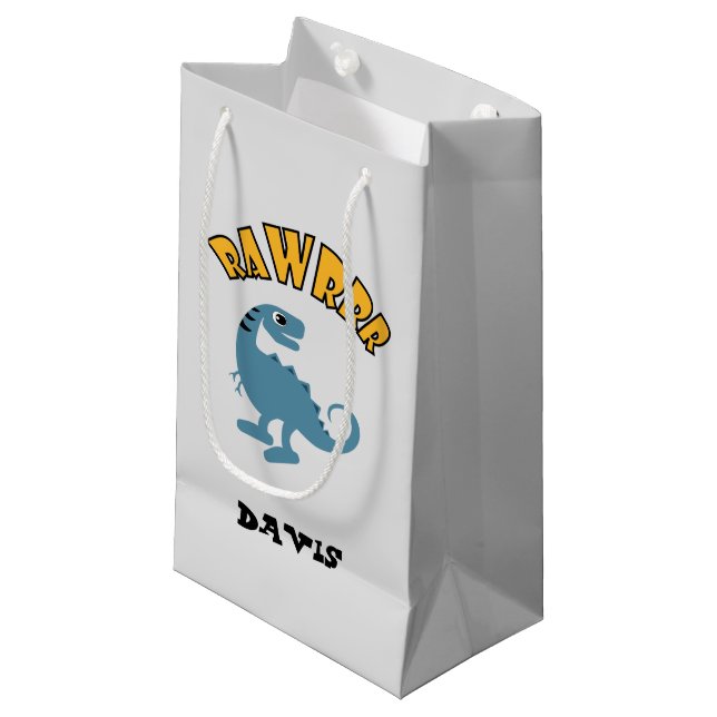 Baby Dinosaur Design - Gift Bag - Small (Framsidan Vinklad)