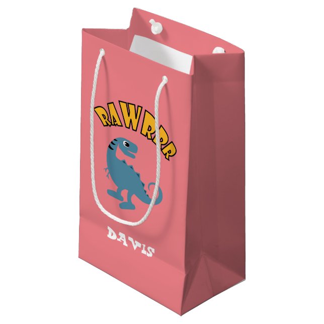 Baby Dinosaur Design - Gift Bag - Small (Framsidan Vinklad)