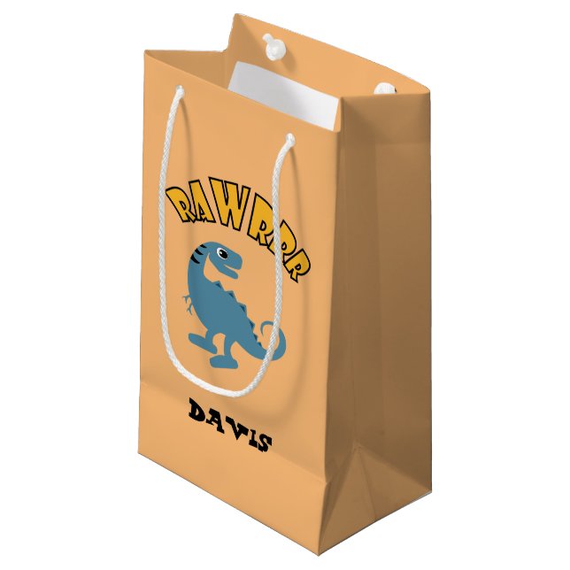 Baby Dinosaur Design - Gift Bag - Small (Framsidan Vinklad)
