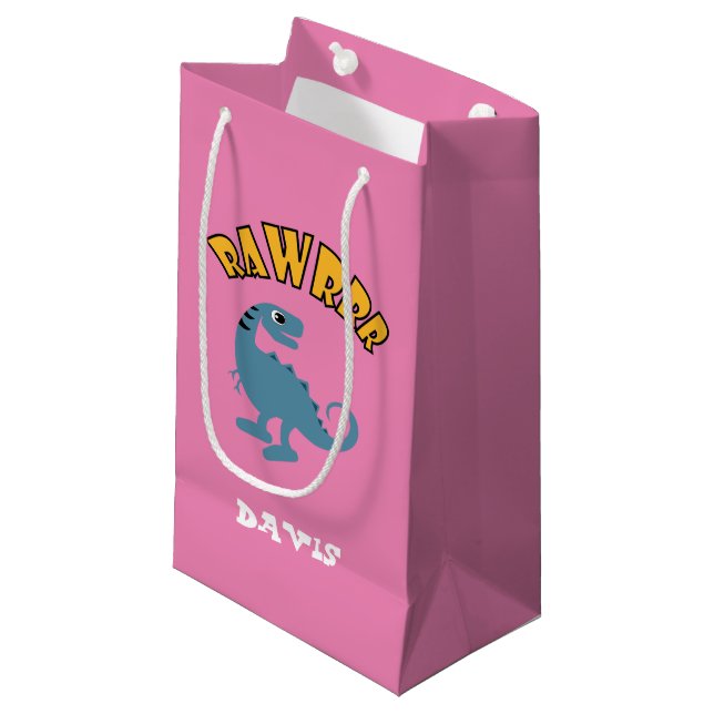 Baby Dinosaur Design - Gift Bag - Small (Framsidan Vinklad)