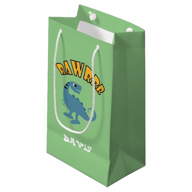 Baby Dinosaur Design - Gift Bag - Small (Framsidan Vinklad)