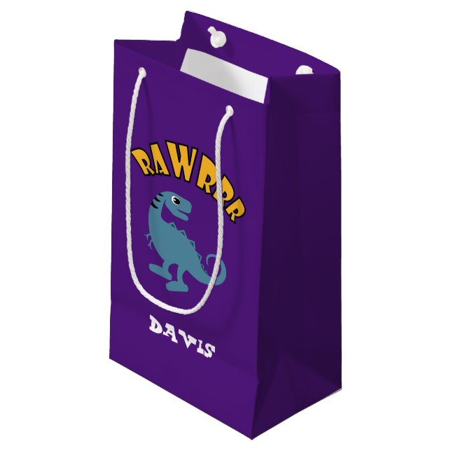 Baby Dinosaur Design - Gift Bag - Small (Framsidan Vinklad)
