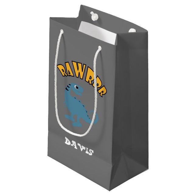 Baby Dinosaur Design - Gift Bag - Small (Framsidan Vinklad)